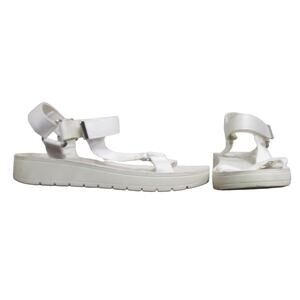 Steve Madden White Calexico Platform Sandals Sz 8.5